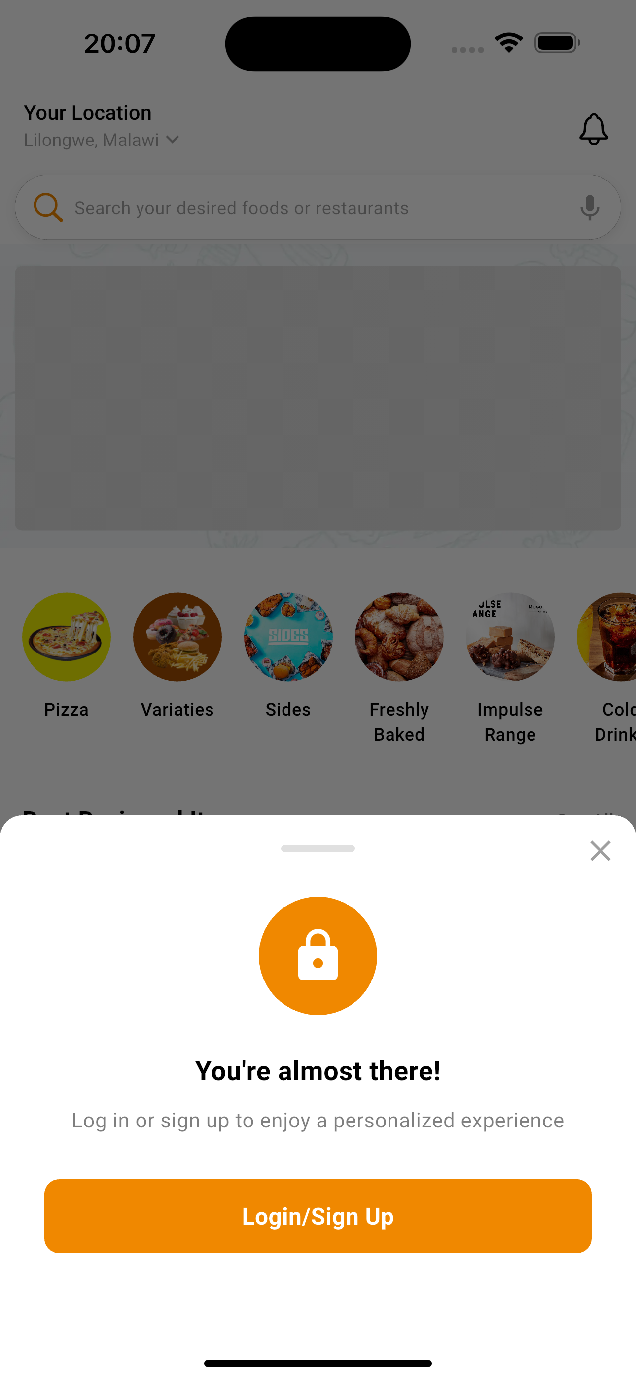 Madyo App - Food Categories