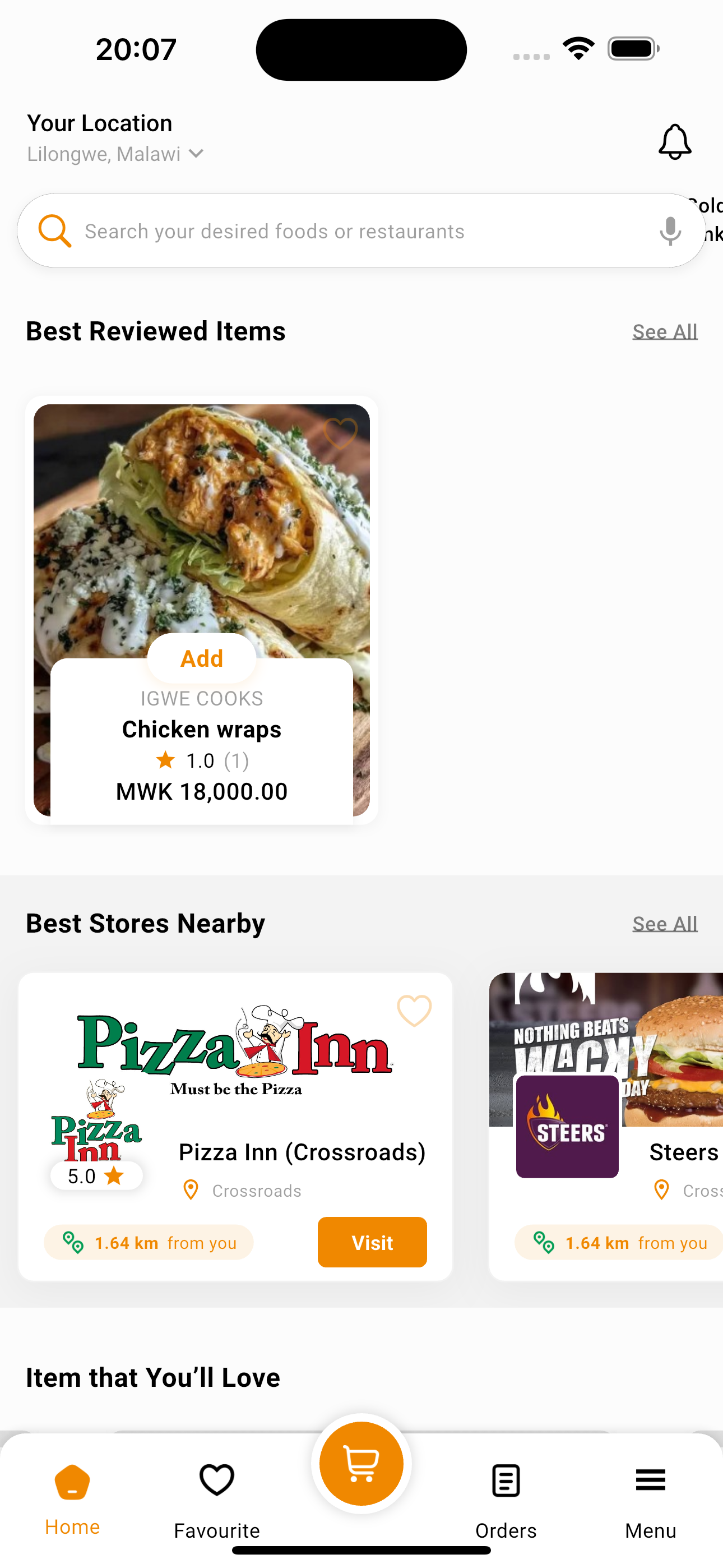 Madyo App - Browse Restaurants in Lilongwe